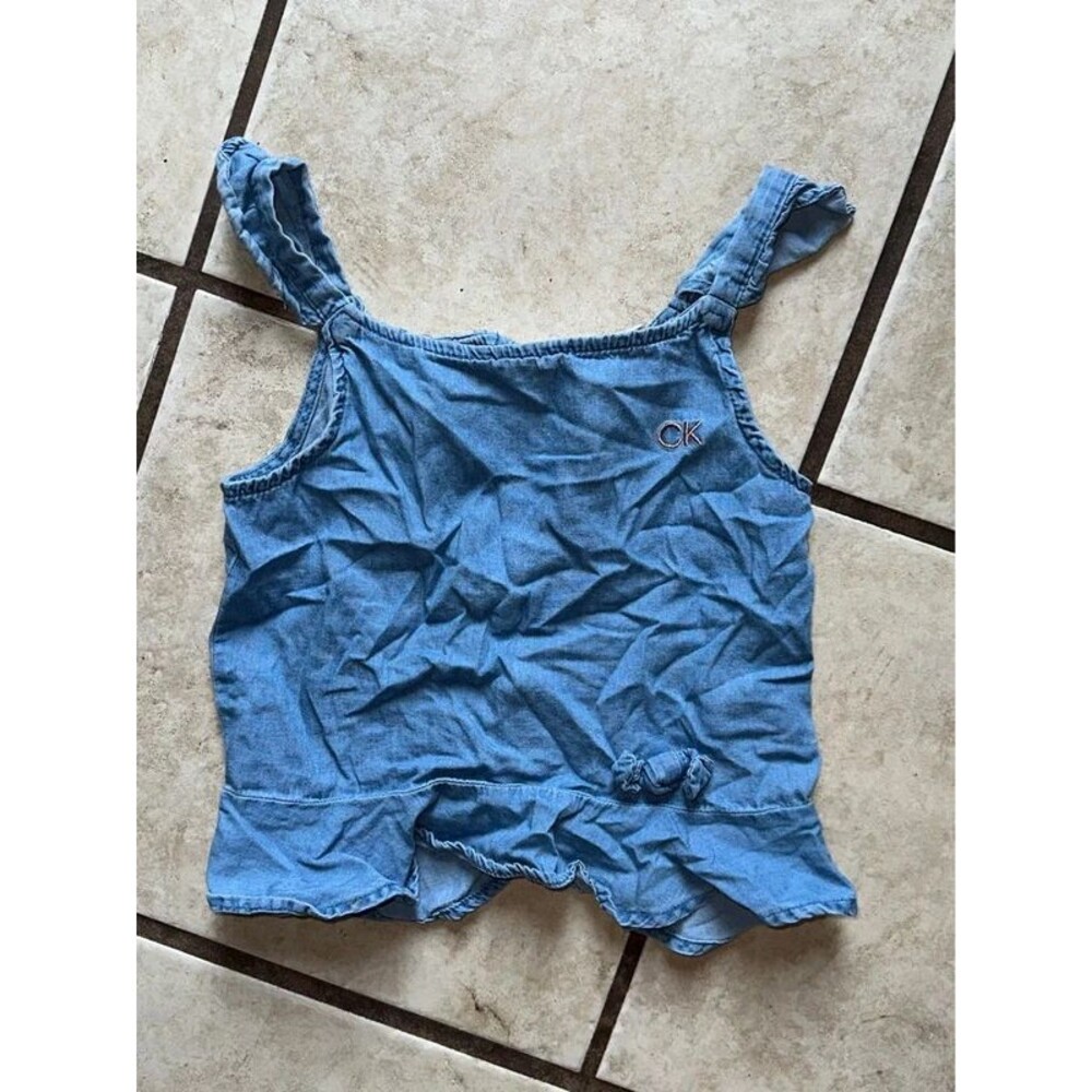 Girls Calvin Klein Denim Top Size 7